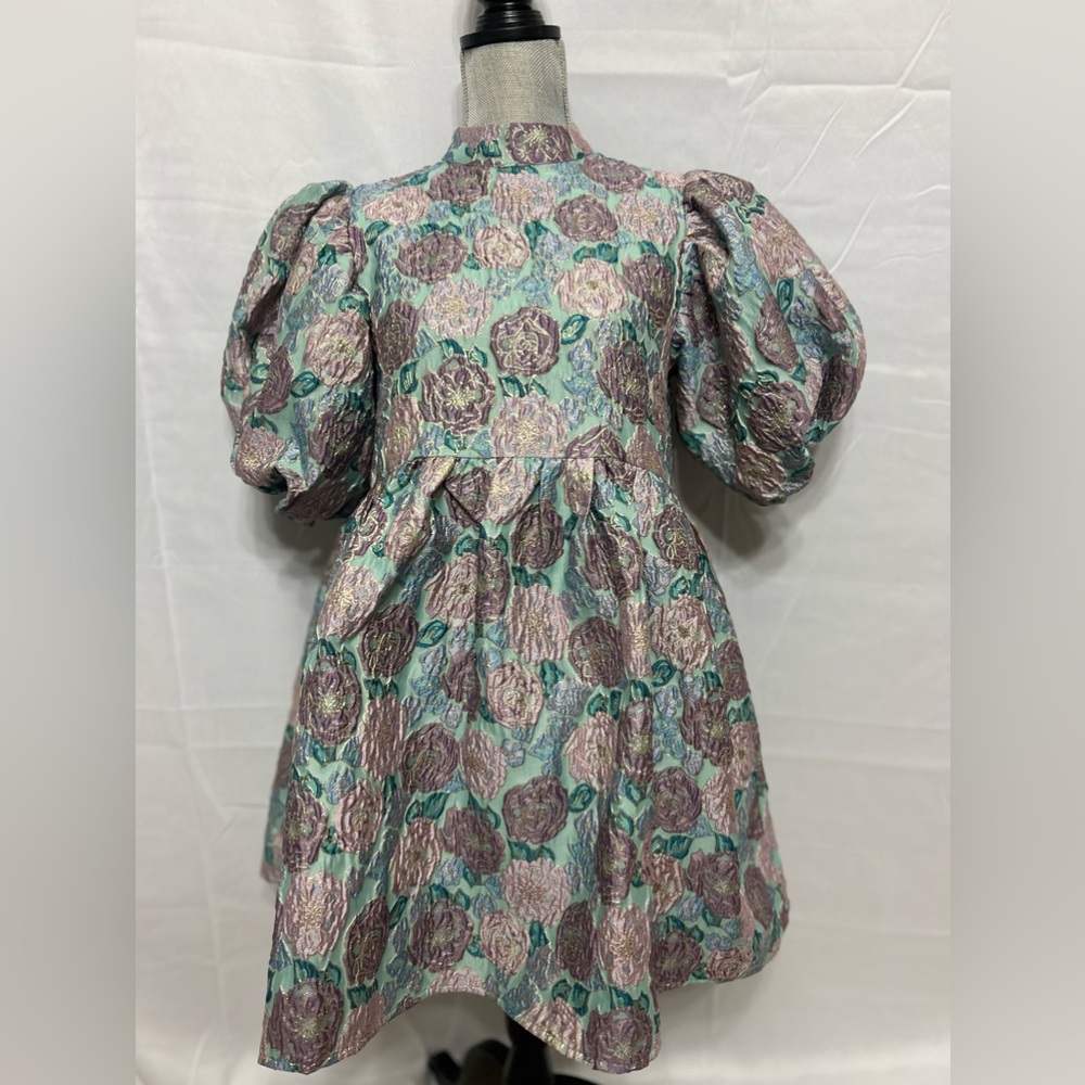 Sister Jane Dream Iceland Poppy Floral-Brocade Mini Dress - Sz S